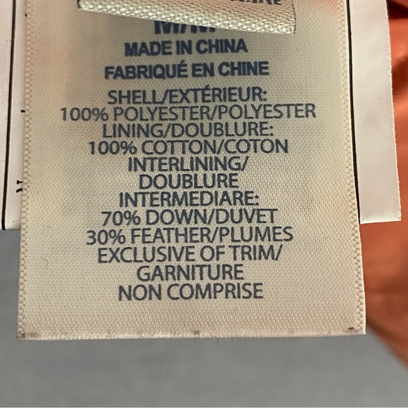 WindRiver Reversible Down Filled Puffer Vest Corduroy and Orange Sz Medium - Picture 5 of 13